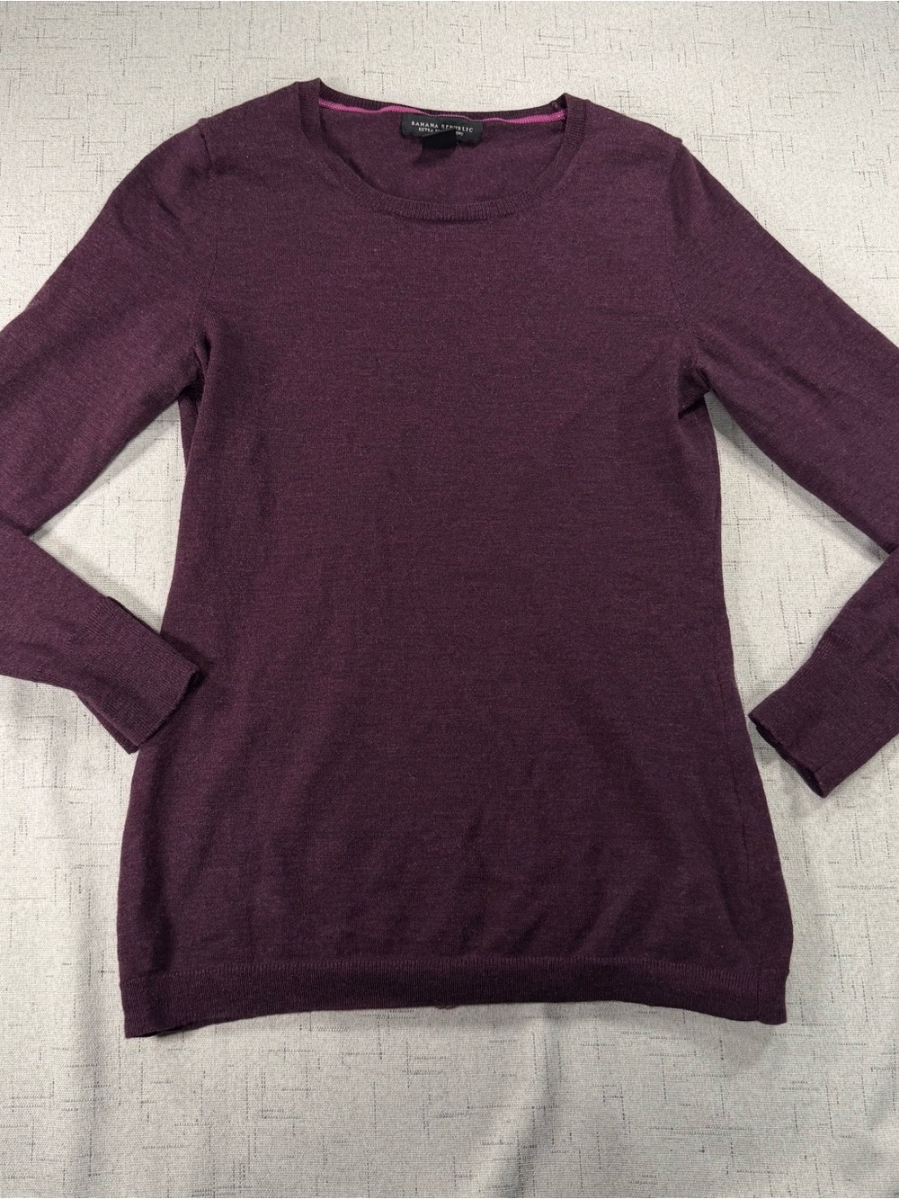 Banana Republic Plum Merino Wool Crewneck Sweater